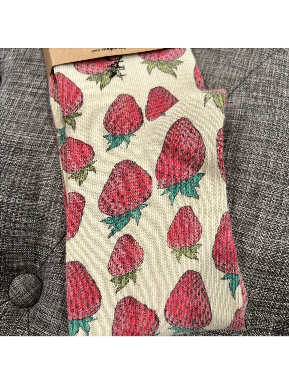 Magnolia Pearl Strawberry Print Cream & Pink stockings